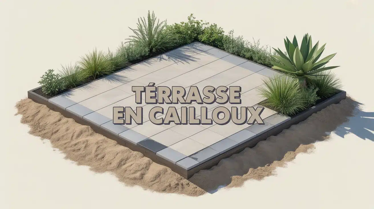 Terrasse en cailloux pour une pose durable et drainante