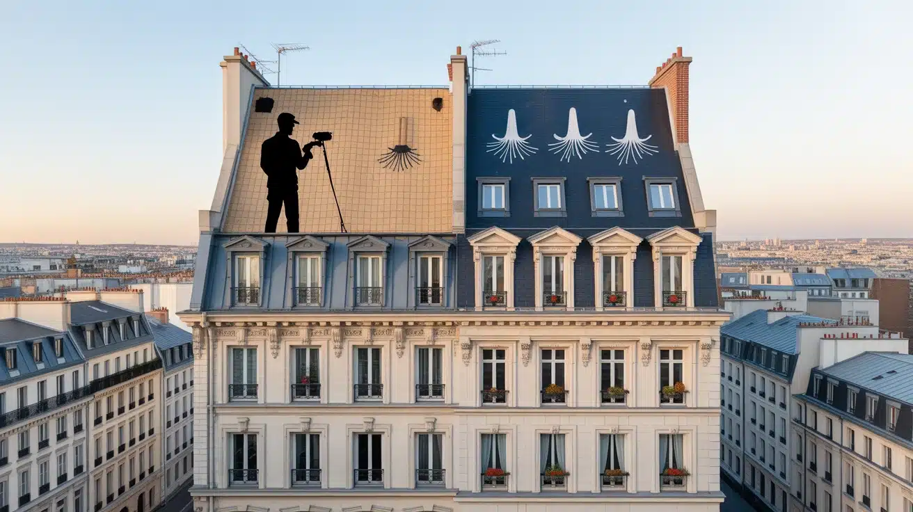 Travaux d'étanchéité à Paris : technicien et membranes arrêtent les infiltrations