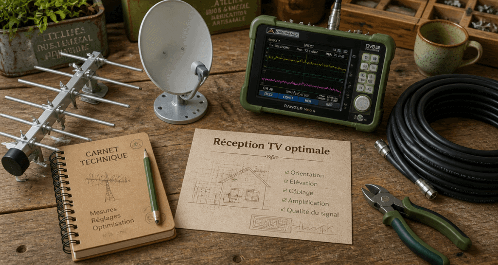 antenniste outils atelier réception TV