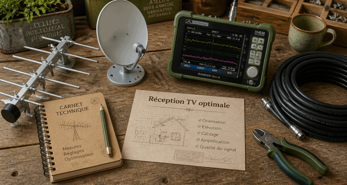 antenniste outils atelier réception TV