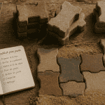 autobloquant pave pose et outils sur sable