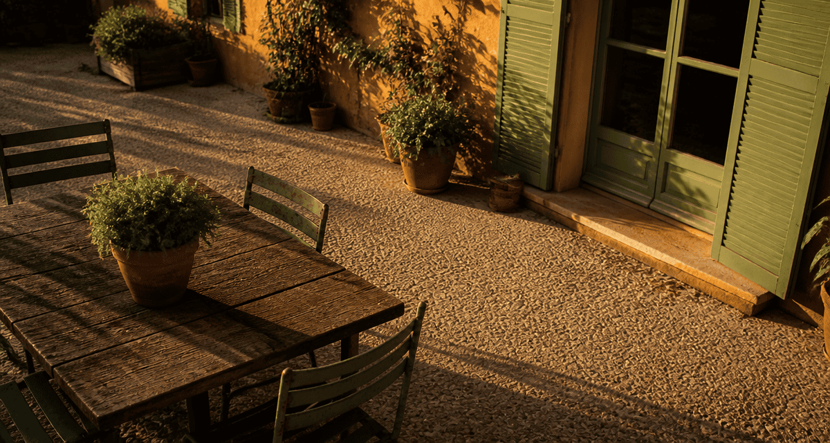 béton desactivé terrasse texture granulée