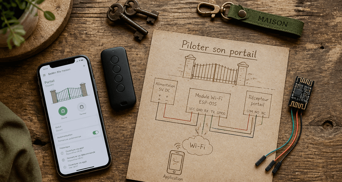 copier télécommande portail sur smartphone avec module wifi