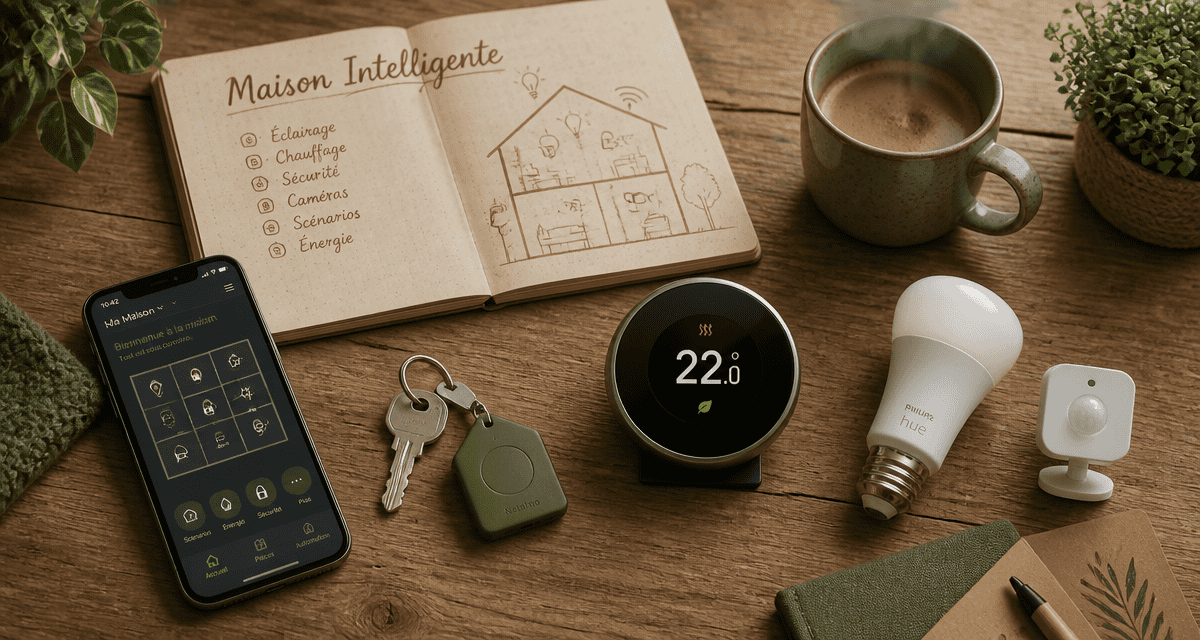 domotique exemple objets connectés sur table