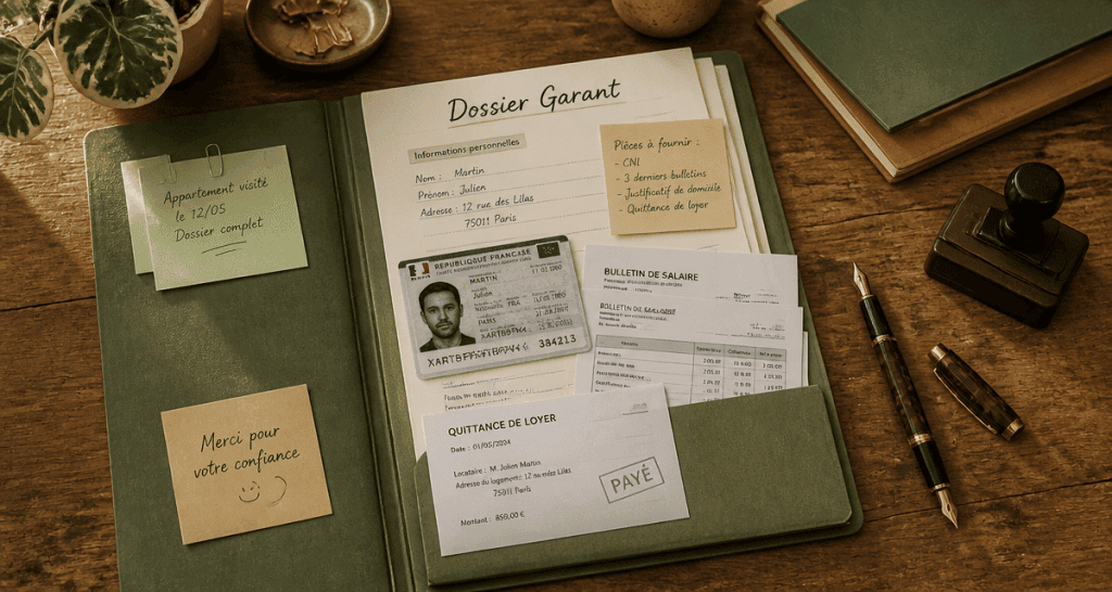 dossier pour location garant sur bureau