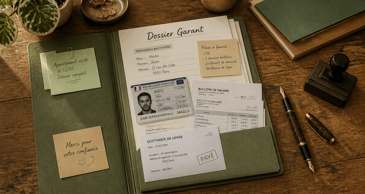 dossier pour location garant sur bureau