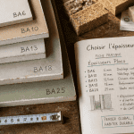 épaisseur placo plusieurs plaques alignées atelier