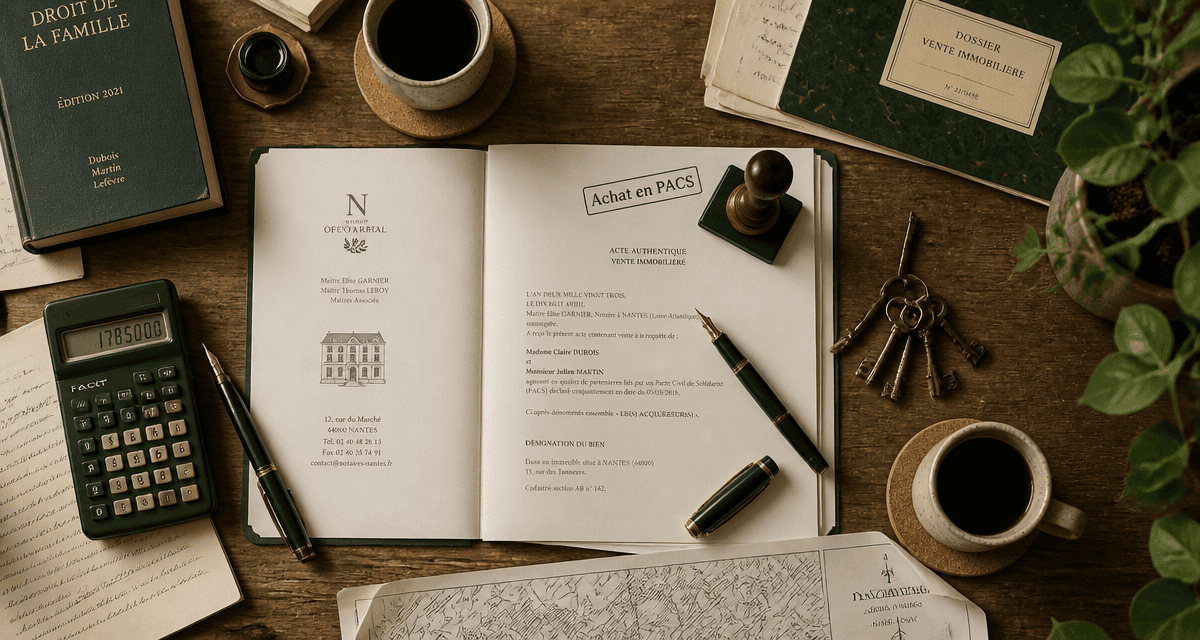 pacs avantage achat immobilier table dossier notarial