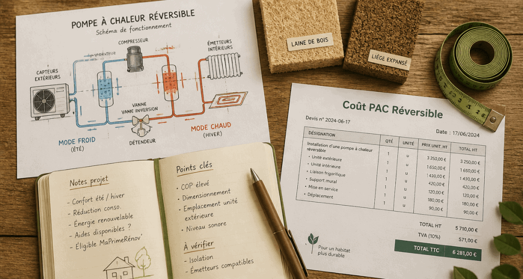 pompe à chaleur clim réversible prix devis plan