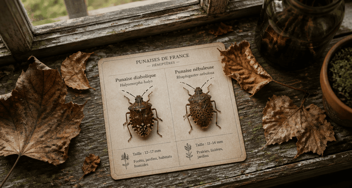 punaise marron sur rebord de fenêtre avec carte d'identification