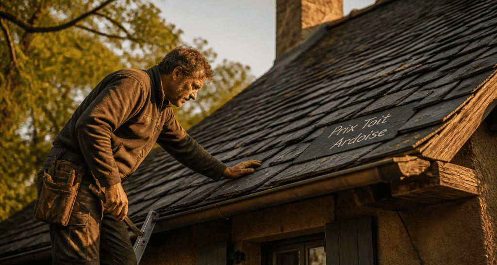 toit en ardoise prix au m2 sur maison ancienne