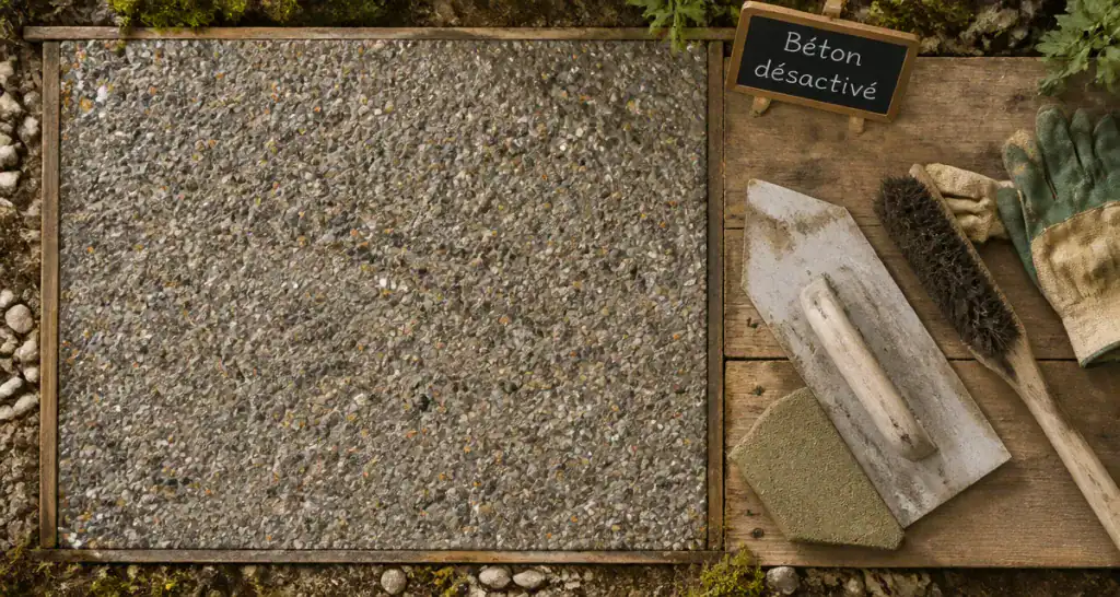 béton désactivé inconvénients vue chantier