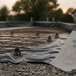 Dalle beton ferraillage : treillis soudé B500A sur chantier