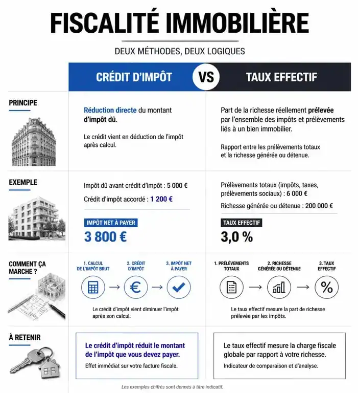 Infographie sur la fiscalité des SCPI étrangères et les méthodes de non-double imposition