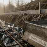Fondation mur de cloture : tranchée hors gel béton