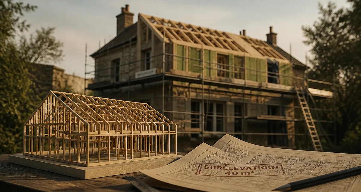 Prix surélévation maison 40m2 : chantier et estimation des coûts