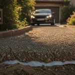Allée carrossable pas chere : géotextile sous fondation et drainage