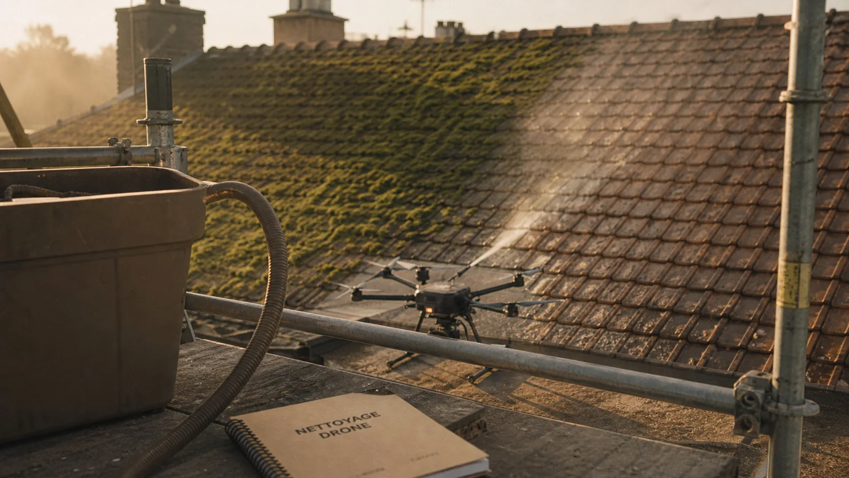 Nettoyage toiture par drone avis : sécurité, prix et limites
