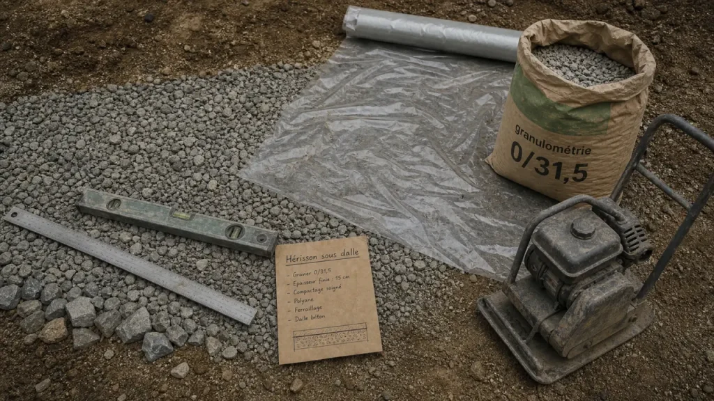 Quel gravier sous dalle choisir pour une base stable, drainante et sans fissures ?