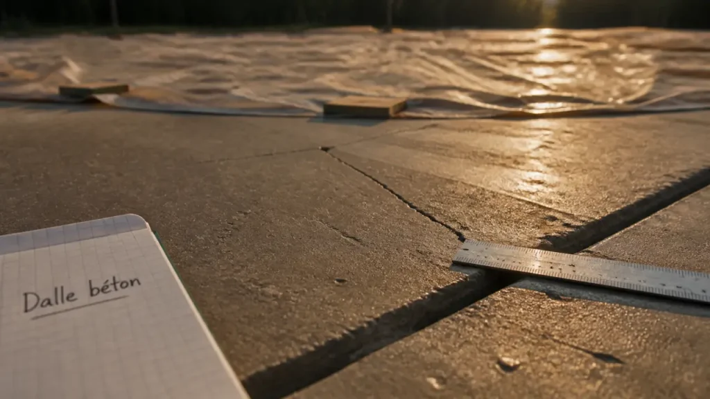 Dalle béton qui fissure au séchage : retrait normal, fissure active ou défaut à diagnostiquer
