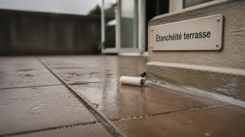 Terrasse carrelée qui fuit : 2 méthodes d’étanchéité, signes d’alerte et budget au m²
