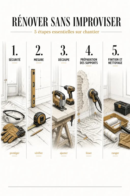 Comment bien choisir ses outils pour rénover sa maison ancienne : sélection des outils essentiels par phase de chantier
