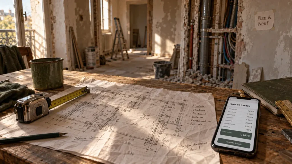 Refaire un appartement à neuf : l&rsquo;ordre des travaux qui évite de payer deux fois